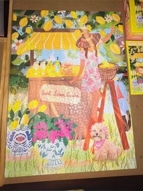 Puzzledly Sweet Lemon Garden 1,000 Piece Jigsaw Puzzle